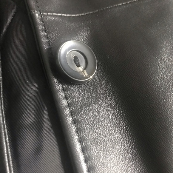 Danier Leather Black Leather Coat - Picture 3 of 5